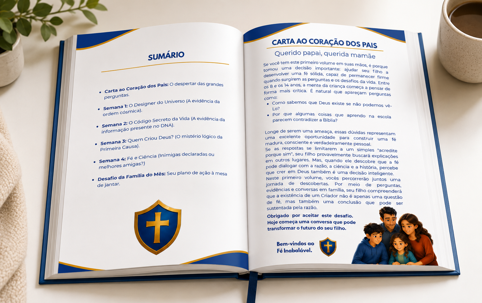 Páginas internas do programa Fé Inabalável